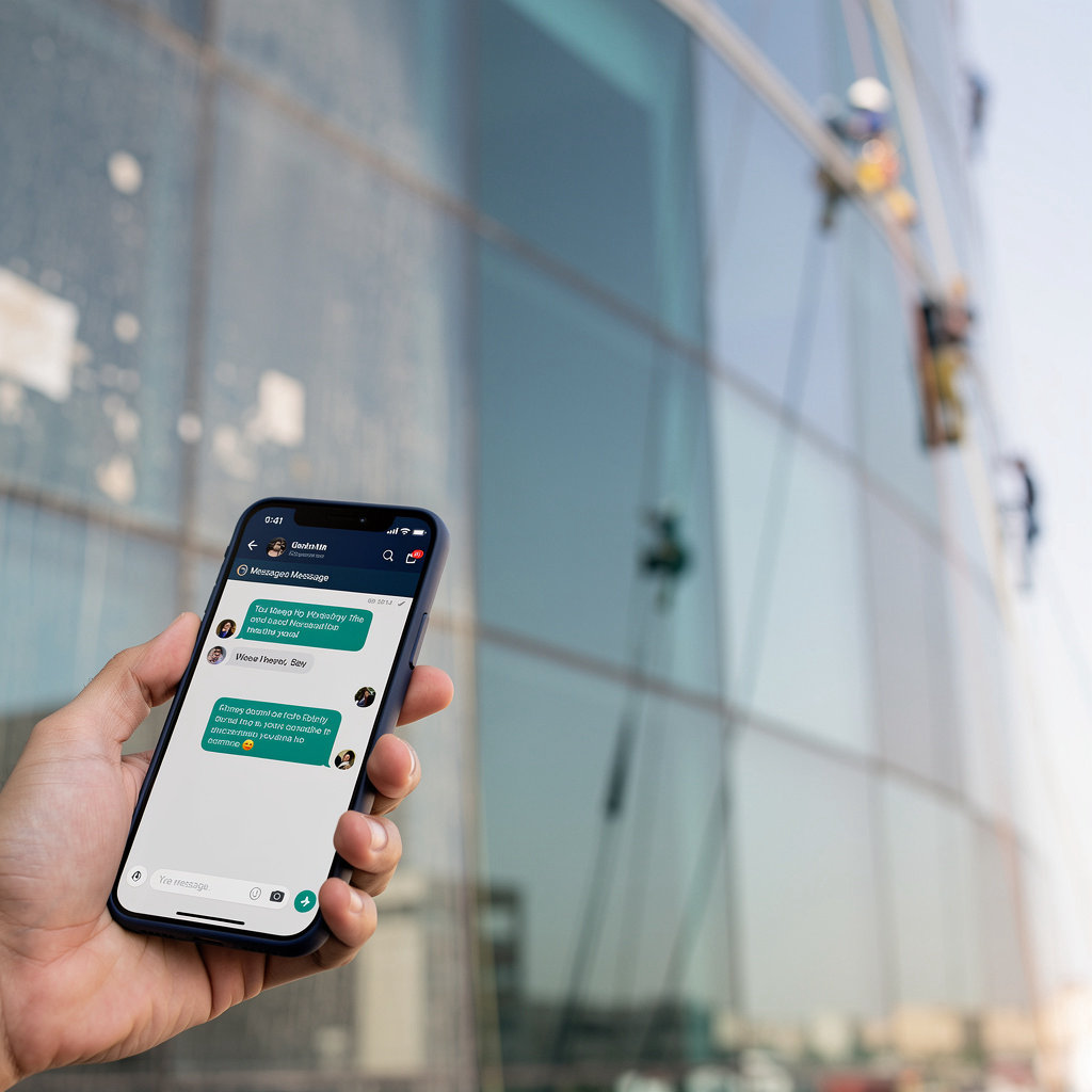 شركه تنظيف واجهات زجاج في الرياض تنظيف واجهات زجاجية لمبنى تجاري في الرياض بمعدات آمنة ونتائج نظيفة